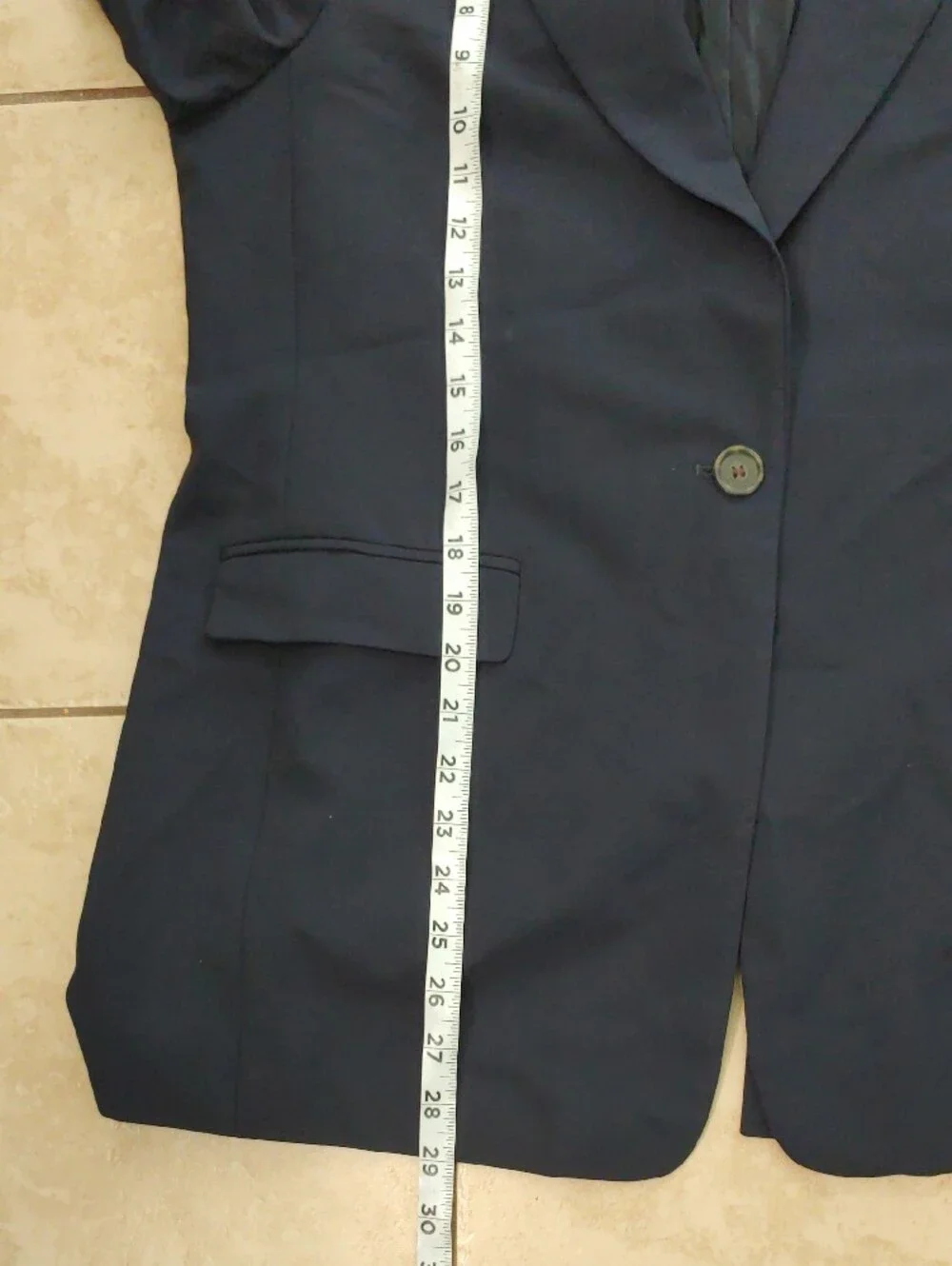 J. Crew Tollegno Wool Blazer Women's Navy Single-Button Sport Coat Size 14